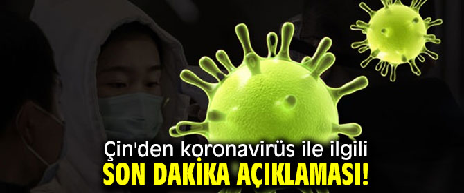 Koronavirüs ile ilgili son dakika açıklaması!