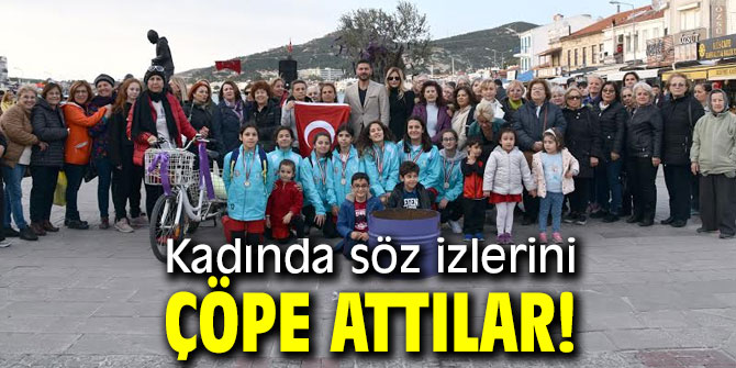 Kadında söz izlerini çöpe attılar!