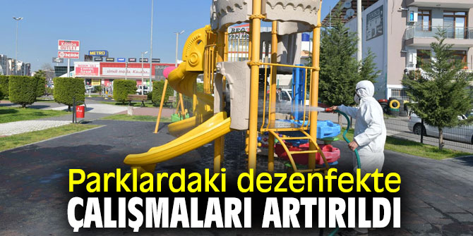 Çiğli Belediyesi, parklardaki dezenfekte çalışmalarını artırdı