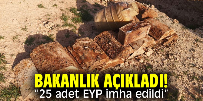 Bakanlık açıkladı! “25 adet EYP imha edildi”