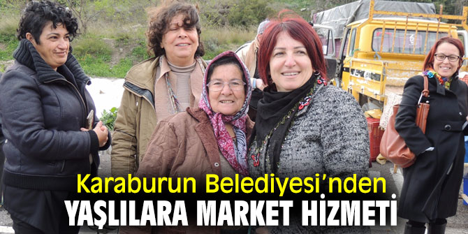Karaburun'da yaşlılara hizmet