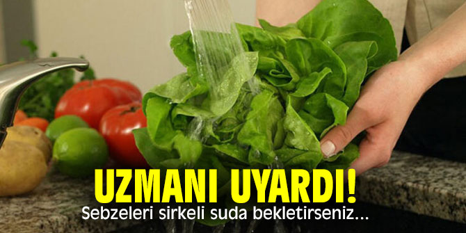 Sebzeleri sirkeli suda bekletirseniz...