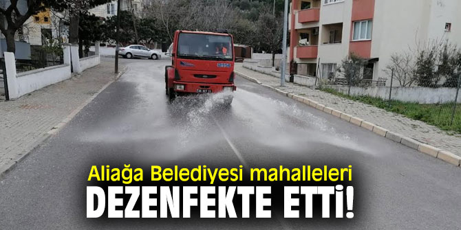 Aliağa Belediyesi mahalleleri dezenfekte etti!