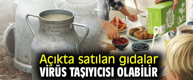 Açıkta satılan gıdalar virüs taşıyıcısı olabilir