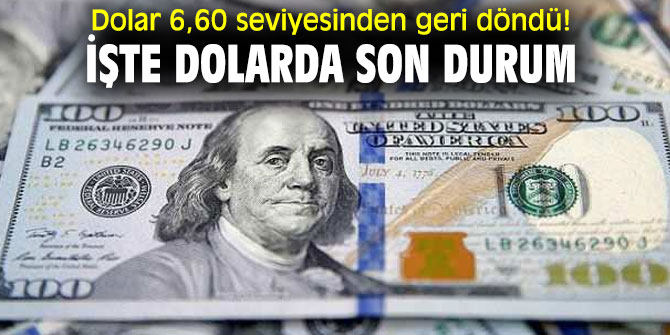 Dolar 6,60 seviyesinden geri döndü! İşte dolarda son durum