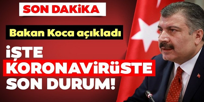 Türkiye’de corona virüs vaka ve ölü sayısı…