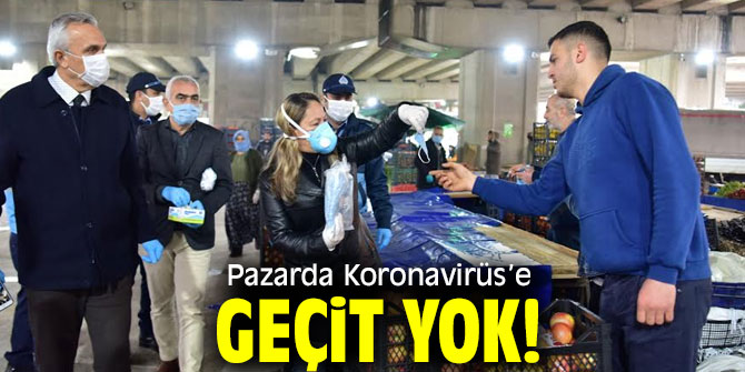 Pazarda Koronavirüs tedbirleri