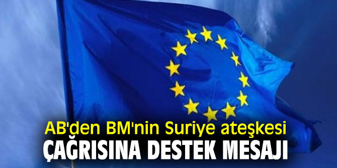 Avrupa Birliği'nden BM'nin Suriye ateşkesi çağrısına destek!