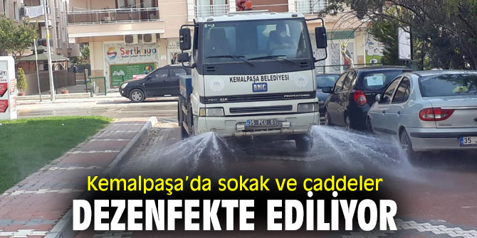 Kemalpaşa Belediyesi, sokak ve caddeleri dezenfekte etti