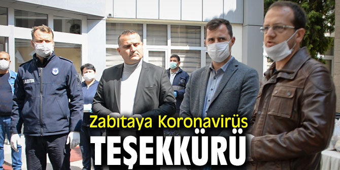 Bergama Motorize Eğitimciler Platformu'ndan zabıtaya Koronavirüs teşekkürü