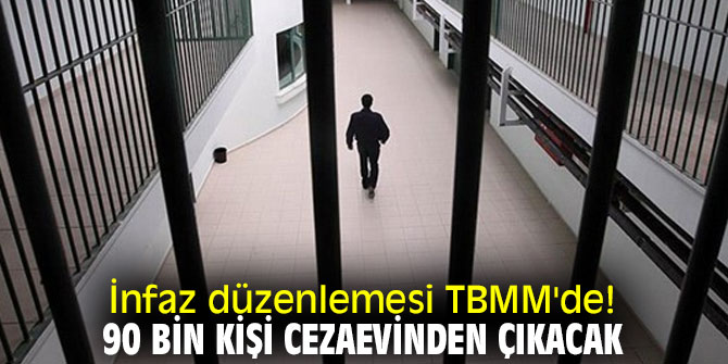 İnfaz düzenlemesi TBMM'de! 90 bin kişi cezaevinden çıkacak
