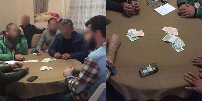 Kumarhaneye çevrilmiş eve baskında 6 gözaltı!