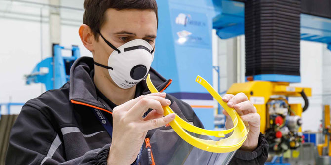 Airbus, 3D baskı yüz koruma siperi üretiyor