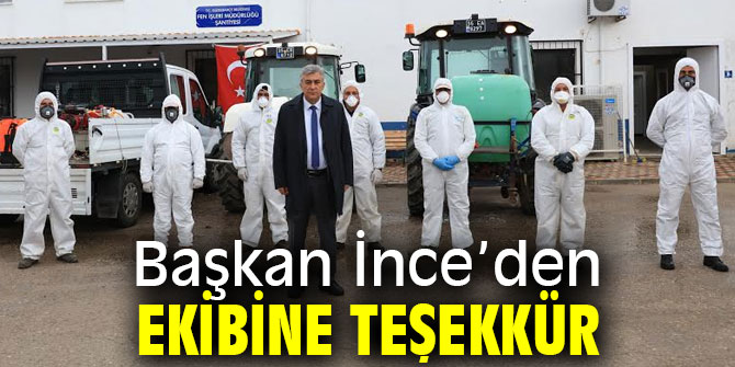 Başkan İnce’den Ekibine Teşekkür