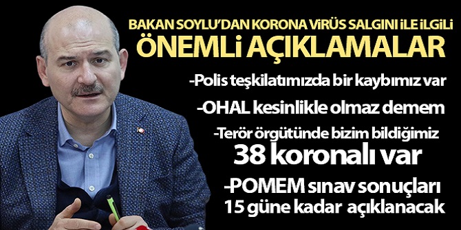 Bakan Soylu'dan flaş 'Ohal' açıklaması! 'Kesinlikle olmaz demem'