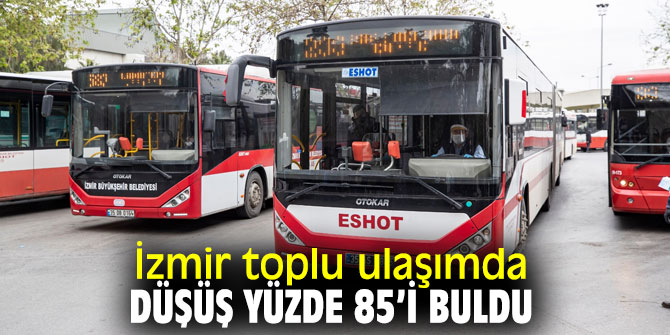 İzmir'de toplu ulaşımda büyük düşüş