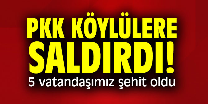 PKK köylülere saldırdı! 5 vatandaşımız şehit oldu