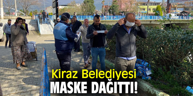 Kiraz Belediyesi maske dağıttı!
