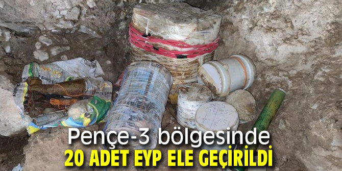 MSB, "Pençe-3 bölgesinde 20 adet EYP ele geçirildi"