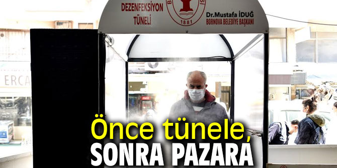 Bornova Belediyesi dezenfeksiyon tüneli imal etti