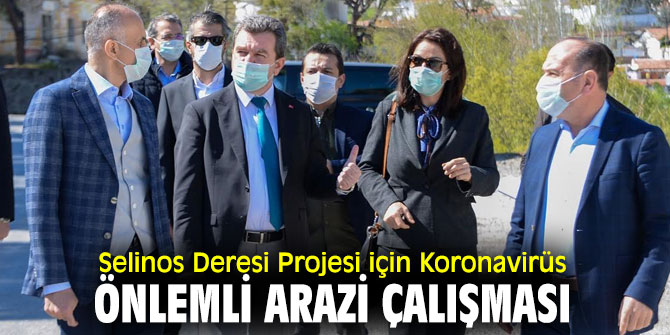 Bergama'da Selinos Deresi Projesi için Koronavirüs önlemli arazi çalışması