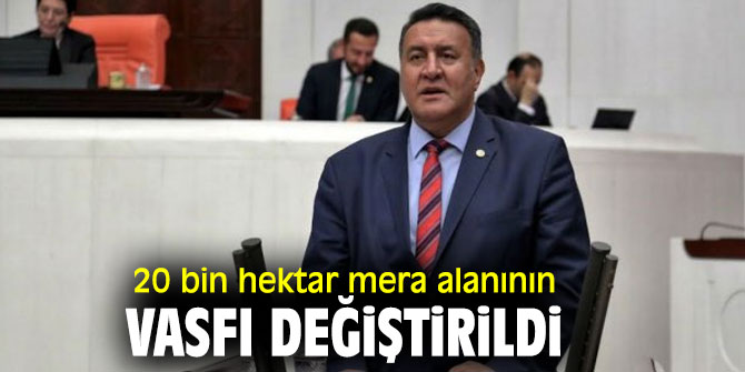 5 yıl içinde 20 bin hektar mera alanının vasfı değiştirildi 