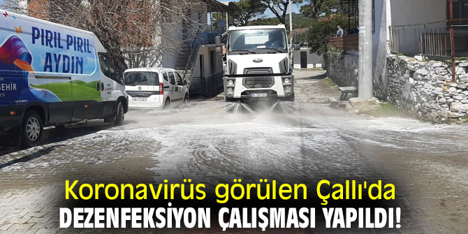 Koronavirüs görülen Çallı'da dezenfeksiyon çalışması yapıldı!