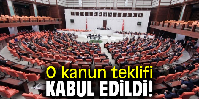 O kanun teklifi kabul edildi!