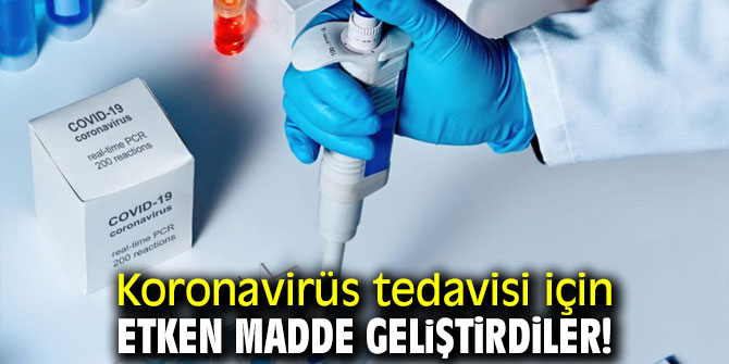Koronavirüs tedavisi için etken madde geliştirdiler!