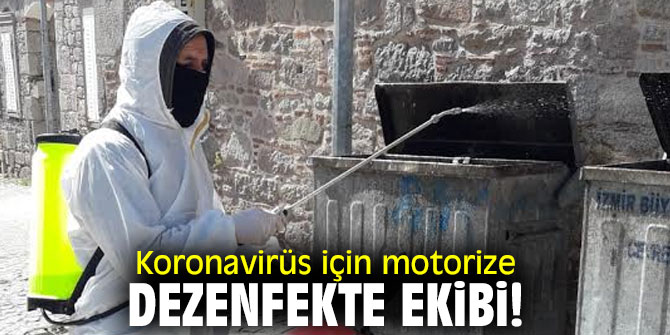 Bergama Belediyesi'nden Koronavirüs için motorize dezenfekte ekibi 