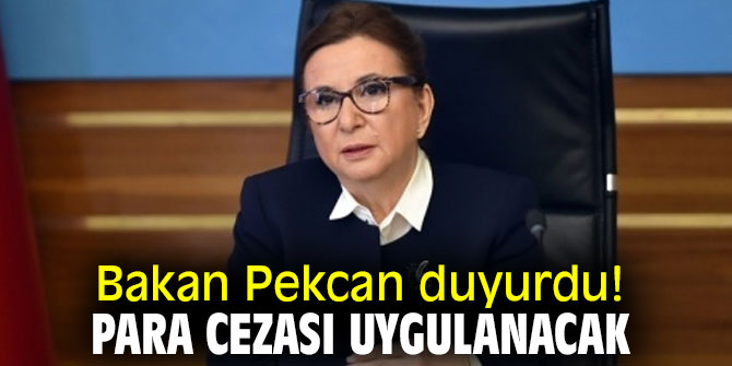 Bakan Pekcan duyurdu! Para cezası uygulanacak