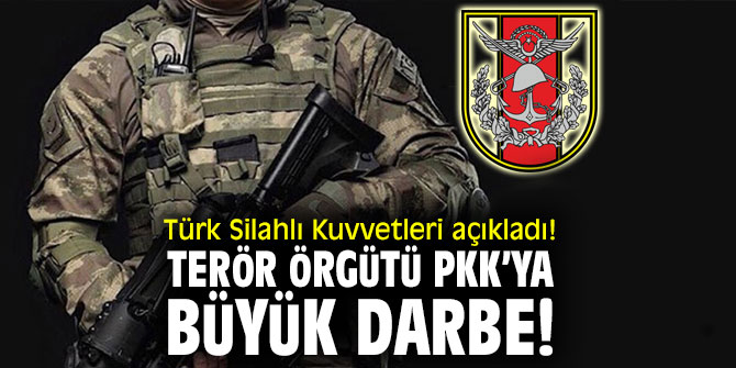 TSK açıkladı! Terör örgütü PKK’ya  büyük darbe!