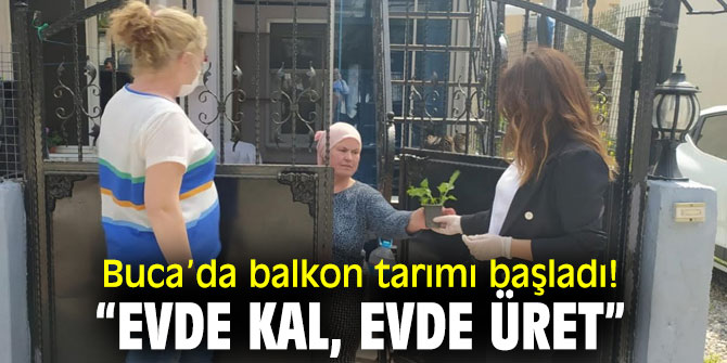 Buca'da Balkon Tarımı Projesi hayata geçirildi