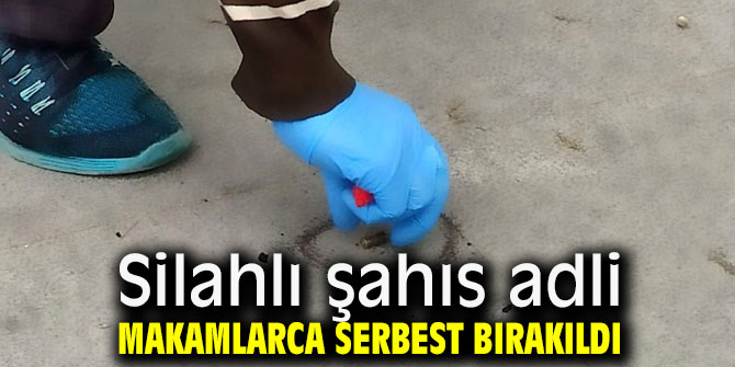 Silahlı şahıs adli makamlarca serbest bırakıldı
