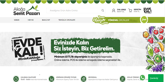 ALİAĞA, ONLİNE ALIŞVERİŞİ SEVDİ