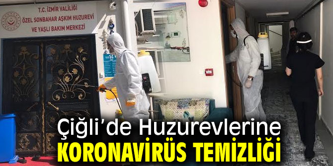 Çiğli Huzurevlerini Temizliyor