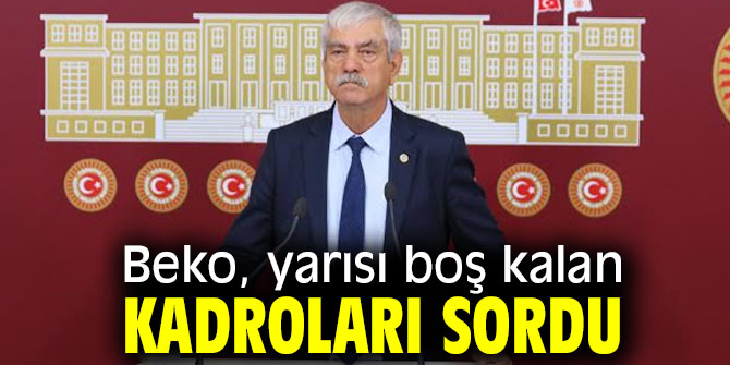 CHP'li Beko, yarısı boş kalan kadroları gündeme taşıdı
