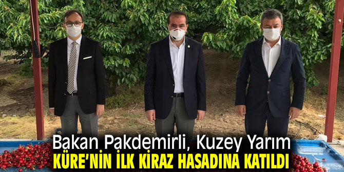 Bakan Pakdemirli kiraz hasadına katıldı