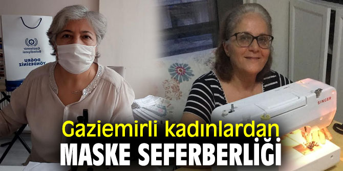 Gaziemirli kadınlardan 4 bin maske dikti!