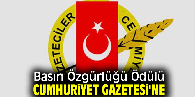 Basın Özgürlüğü Ödülü Cumhuriyet Gazetesi'ne