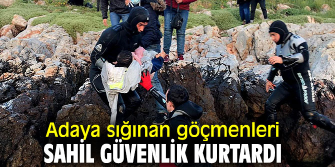Adaya sığınan göçmenleri Sahil Güvenlik kurtardı