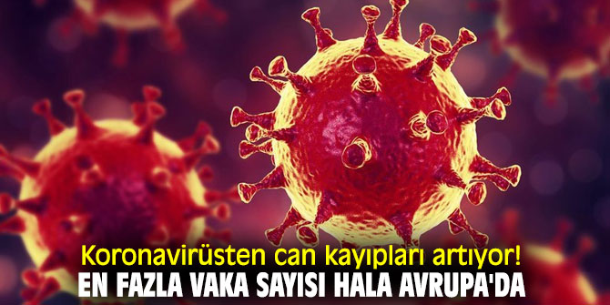 Koronavirüsten can kayıpları artıyor! En fazla vaka sayısı hala Avrupa'da