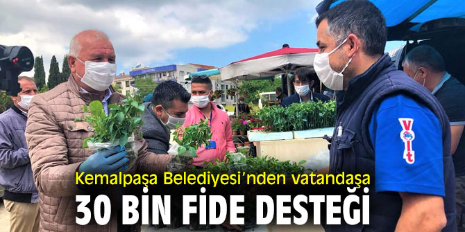 Kemalpaşa'da vatandaşlara fide dağıtıldı