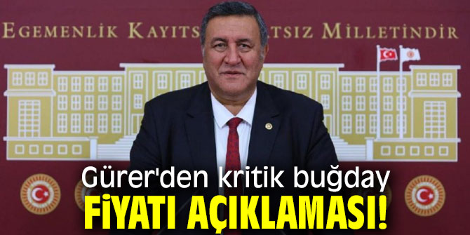 Gürer'den kritik buğday fiyatı açıklaması! 