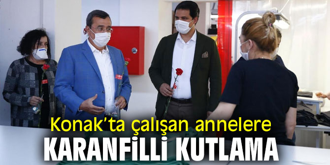 Başkan Batur'dan çalışan annelere karanfil