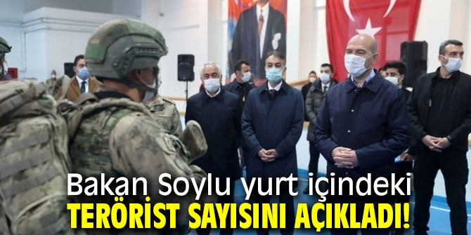 Bakan Soylu yurt içindeki terörist sayısını açıkladı!