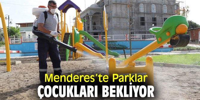 Menderes Belediyesi, parkları dezenfekte etti