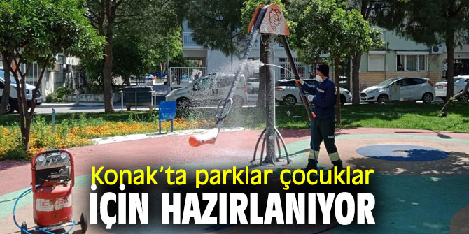 Konak Belediyesi, parkları çocuklar için hazırlıyor
