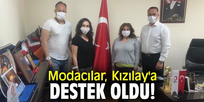 Modacılar, Kızılay'a destek oldu!