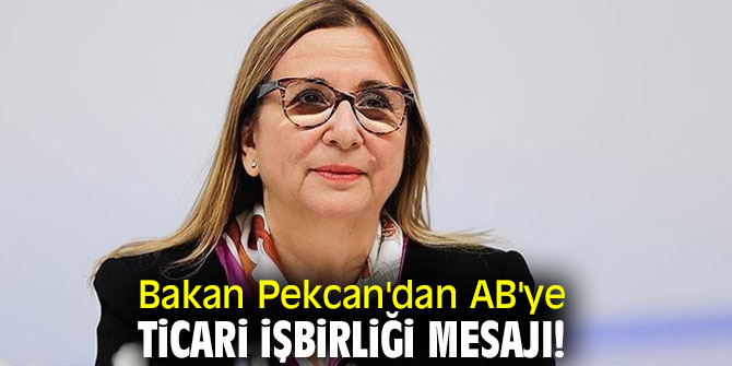 Ticaret Bakanı Pekcan'dan AB'ye ticari işbirliği mesajı! 